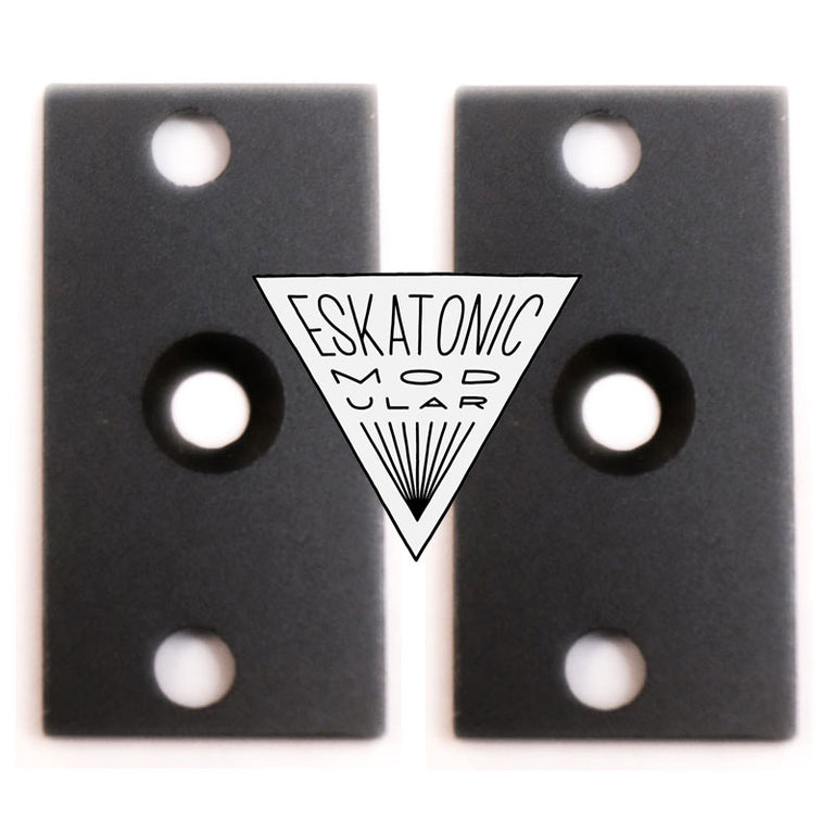 1U Intellijel Format - Black Eurorack Brackets (pair)